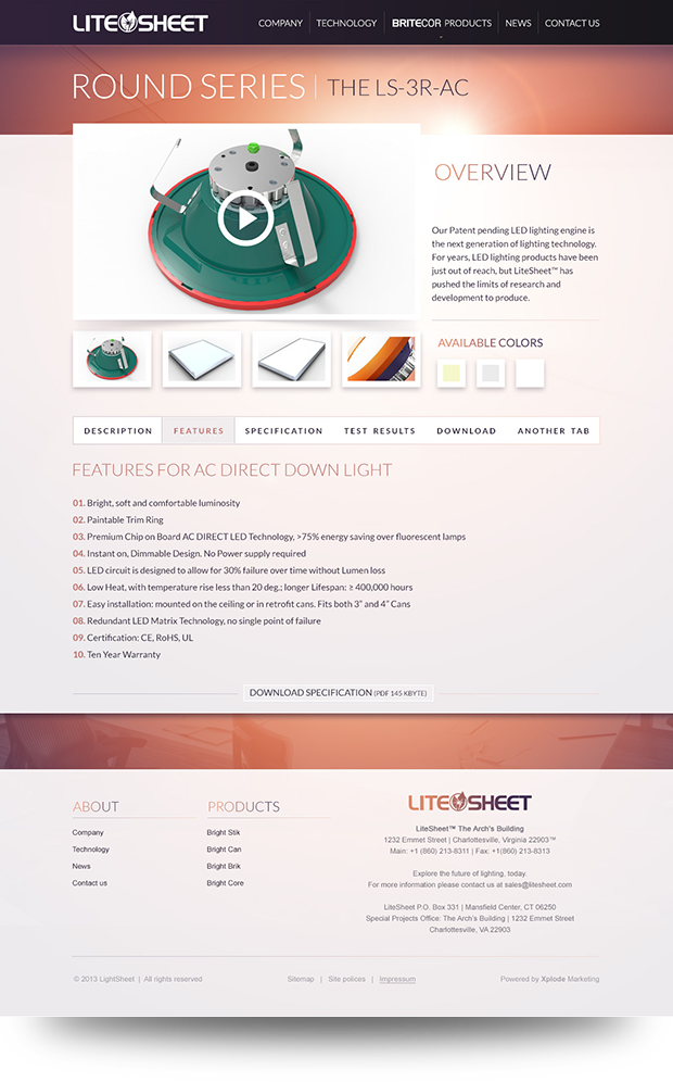 LiteSheet Technology
